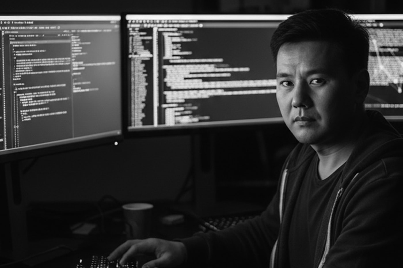 IT technician monitoring servers and workstations